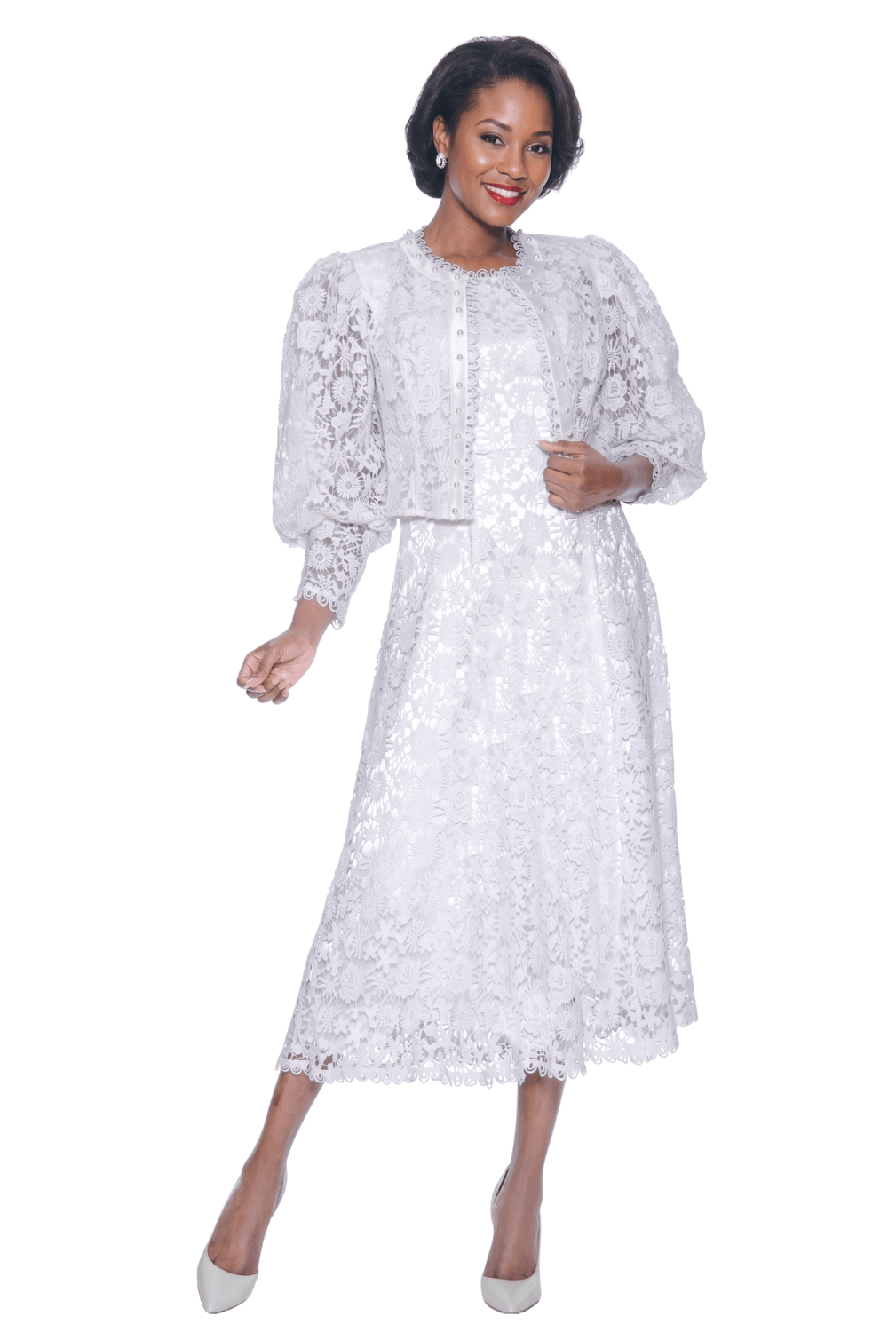 Floral Lace Midi Dress by Terramina - Especially Yours
