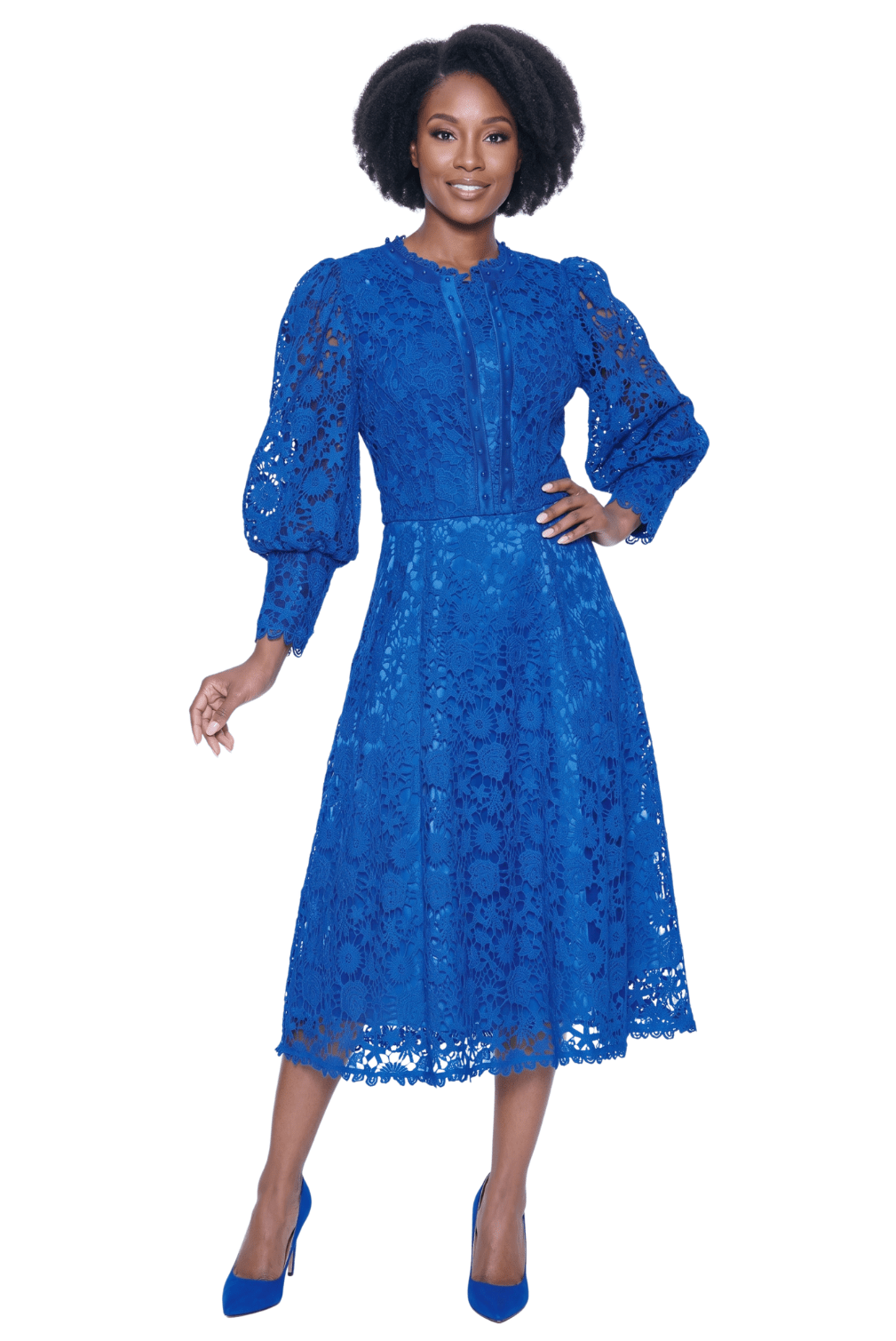 Floral Lace Midi Dress by Terramina - Especially Yours