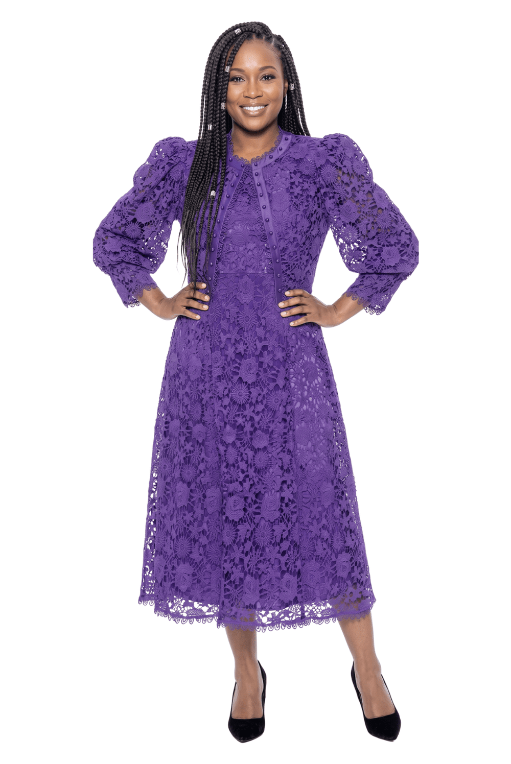 Floral Lace Midi Dress by Terramina - Especially Yours