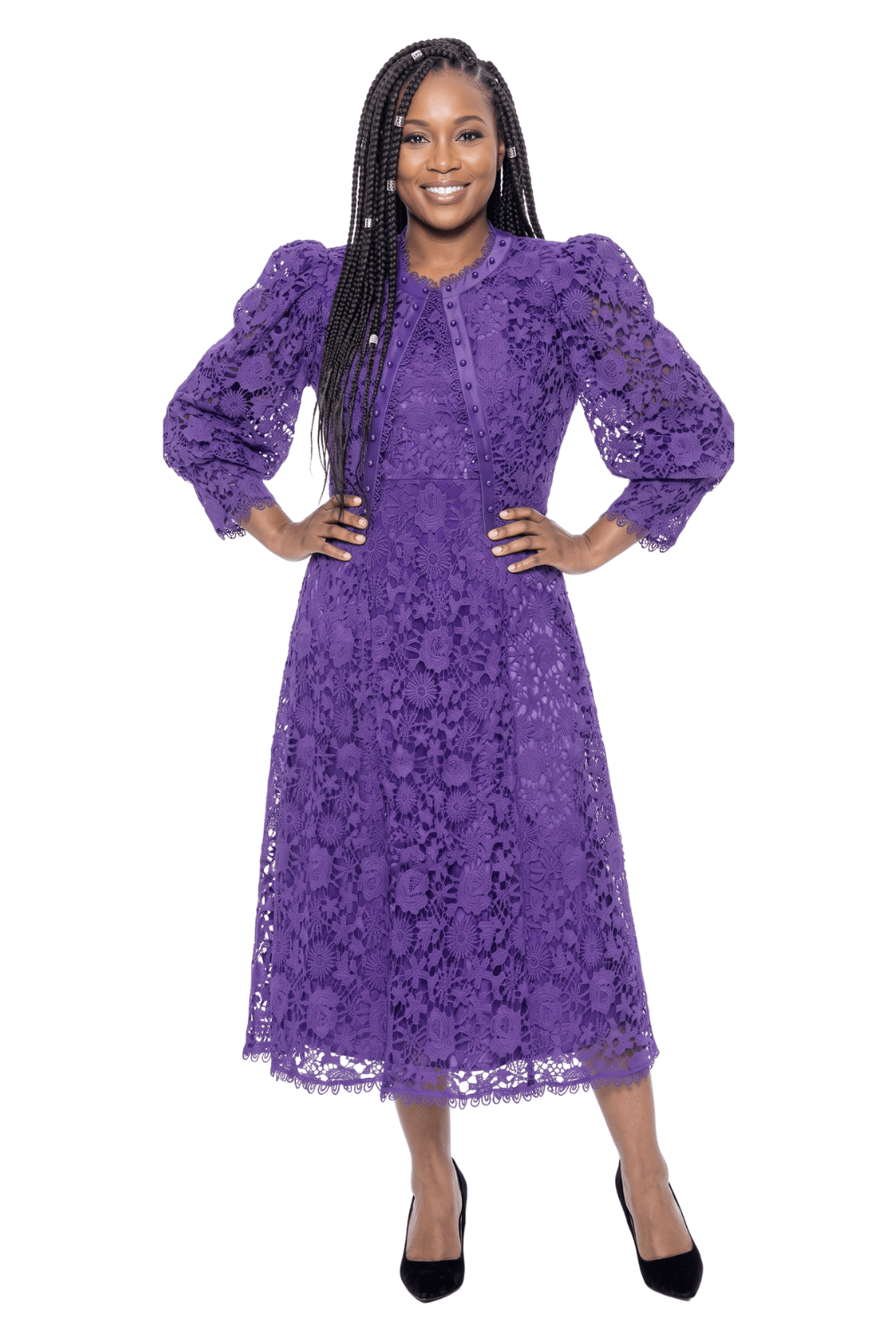 Floral Lace Midi Dress by Terramina - Especially Yours