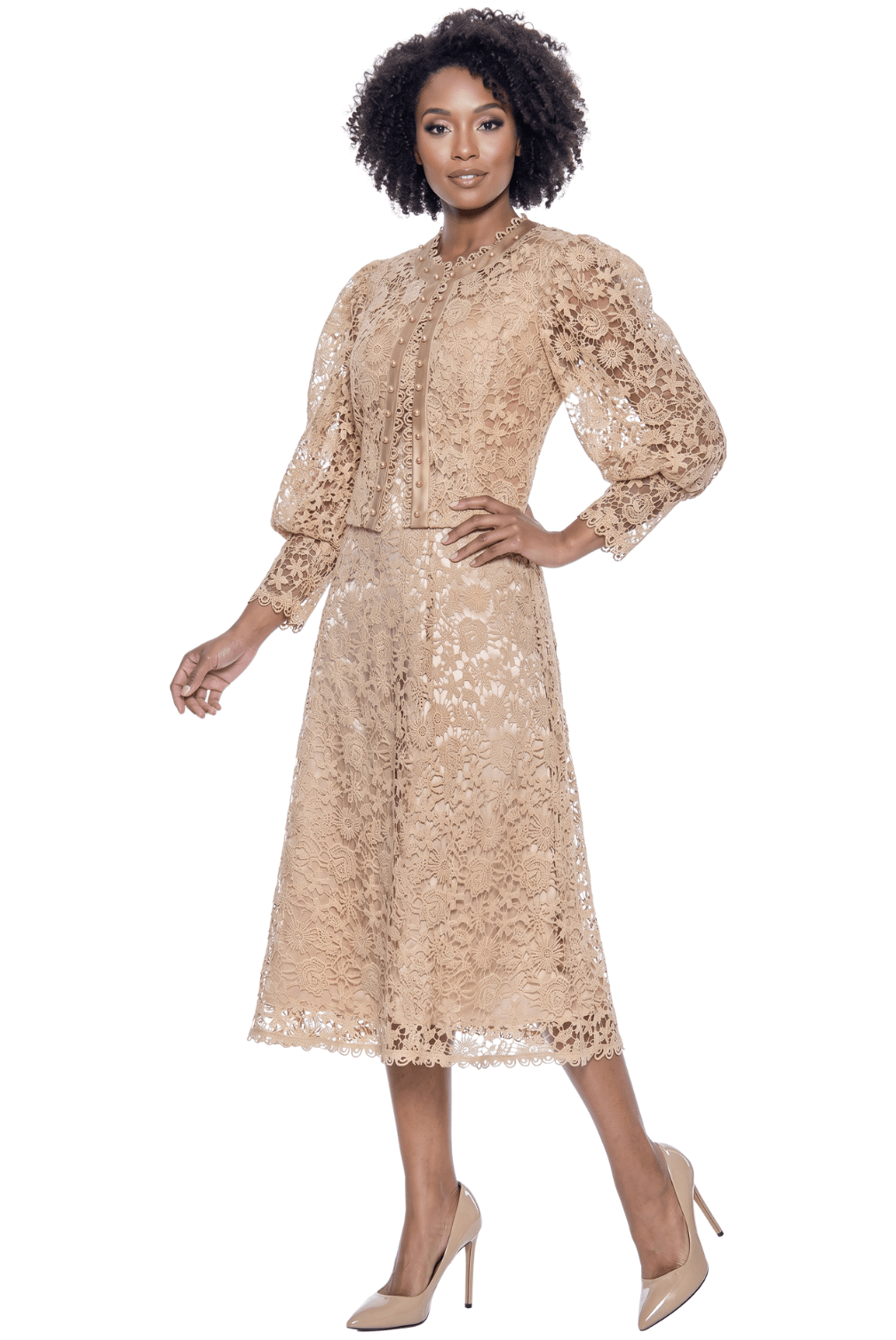 Floral Lace Midi Dress by Terramina - Especially Yours
