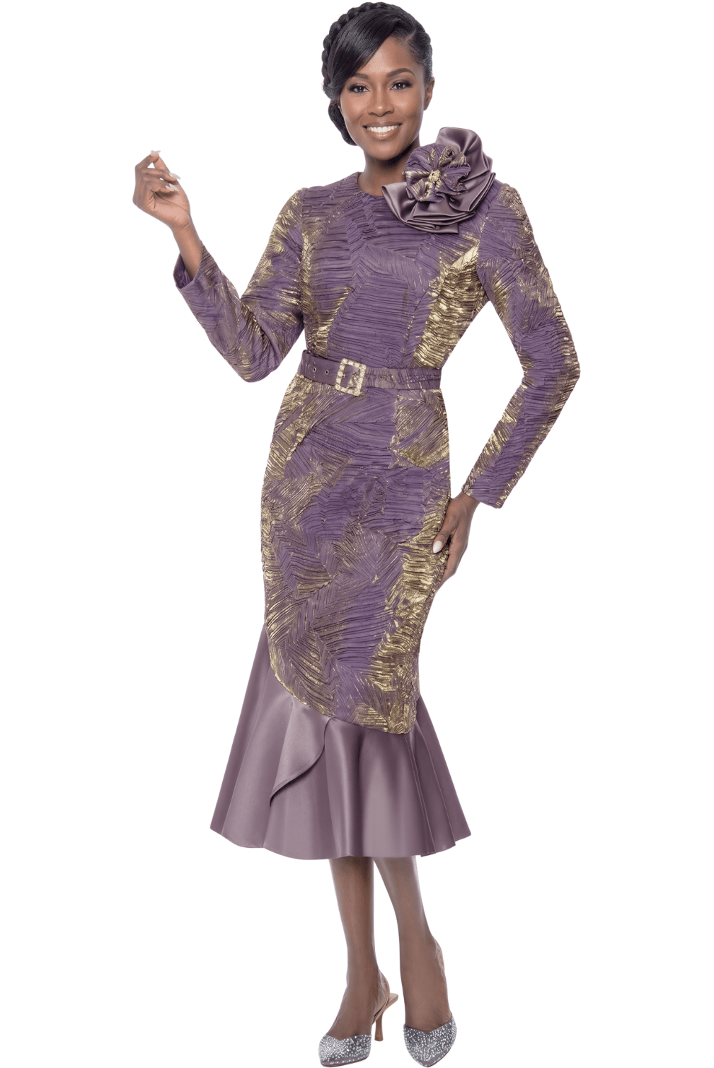 Metallic Jacquard Mermaid Dress by Terramina - Especially Yours