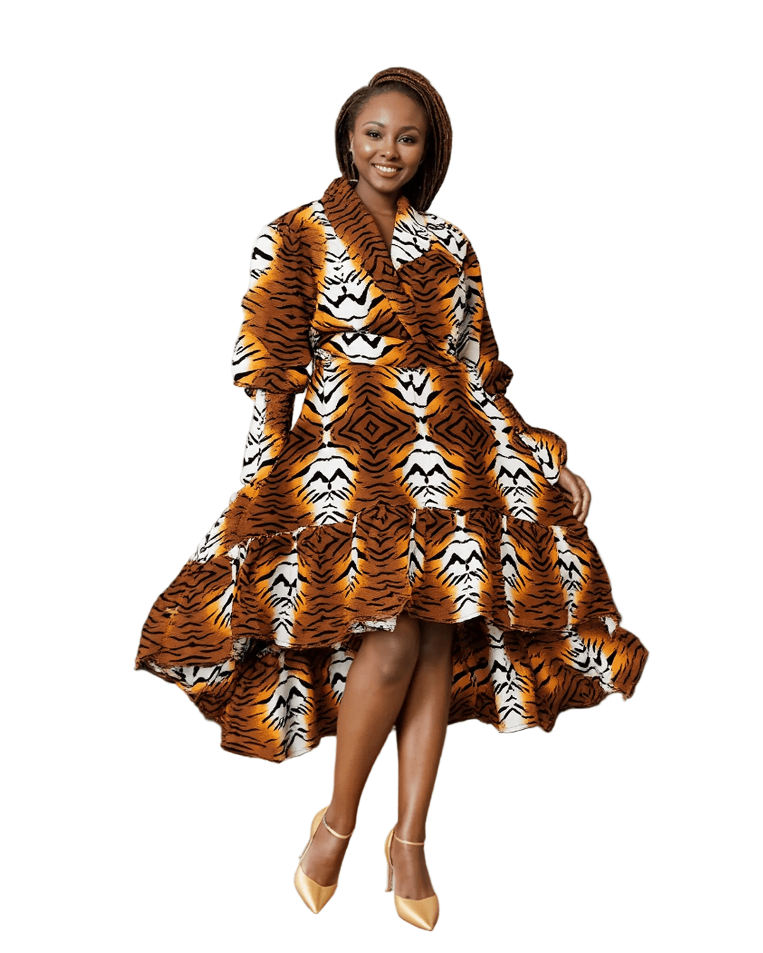 7632R - Julia's Exotic Hi - Low with Ruffle Dress - Especially Yours