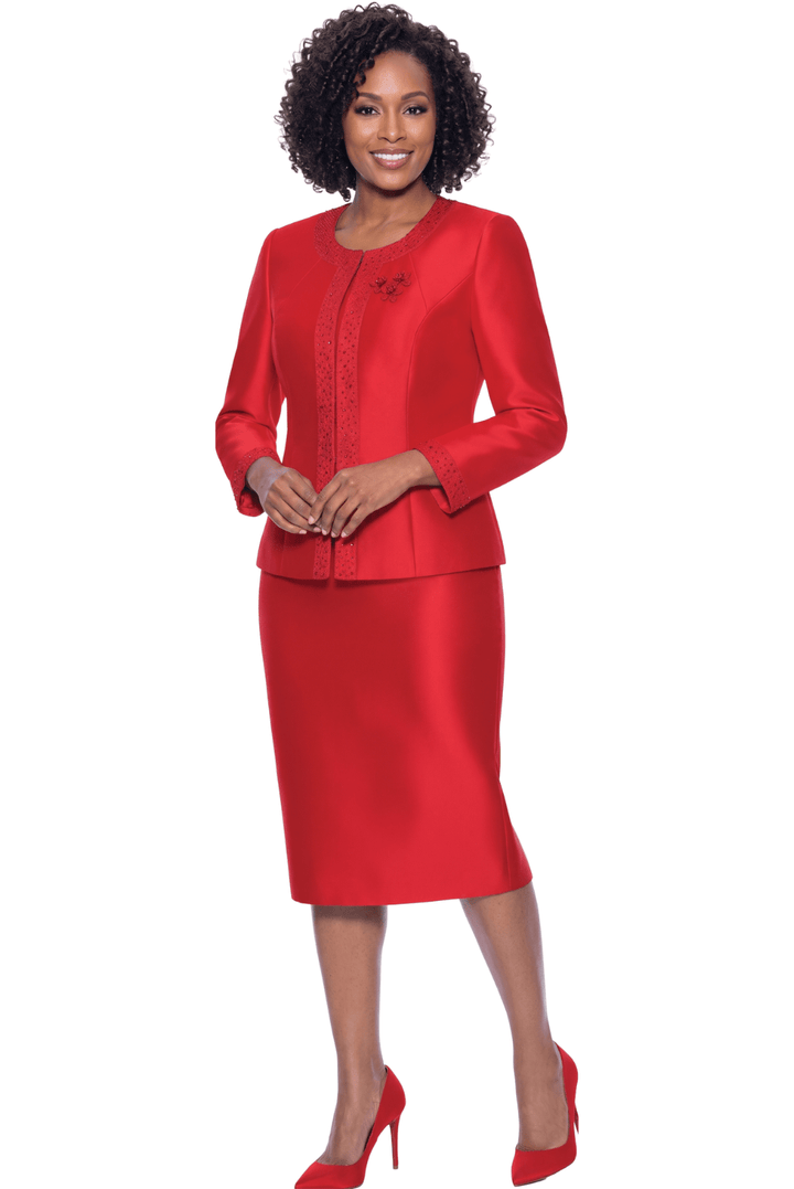 Embellished Trim Skirt Suit by Terramina - Especially Yours