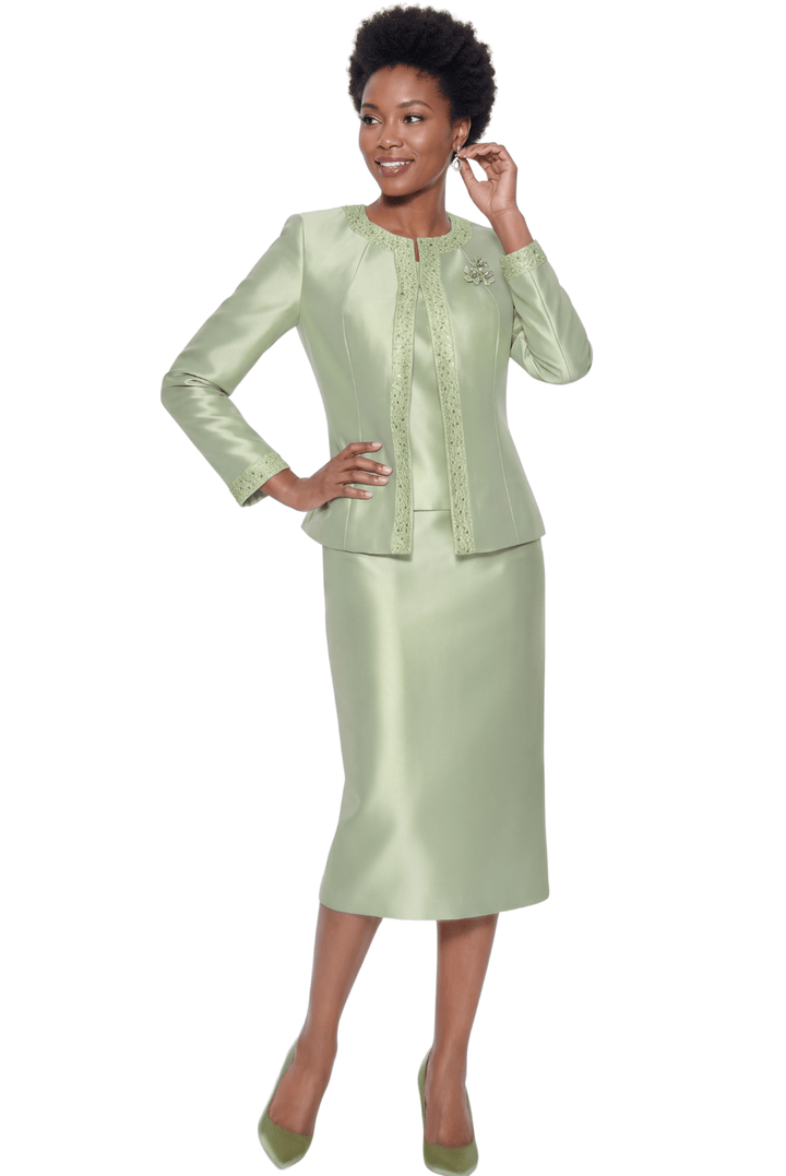 Embellished Trim Skirt Suit by Terramina - Especially Yours