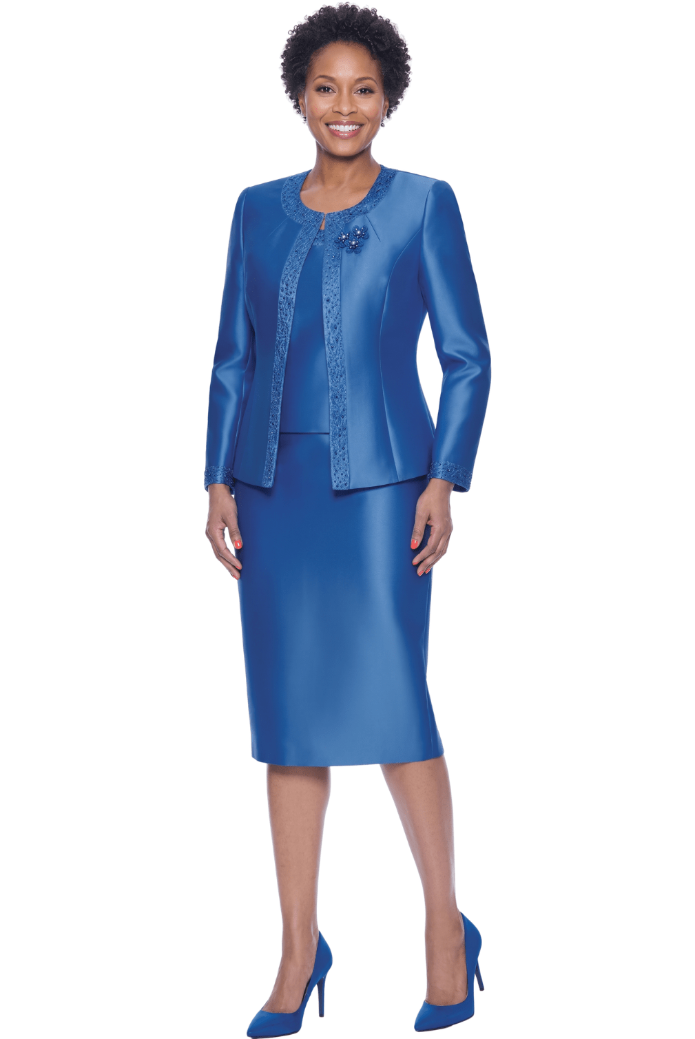Embellished Trim Skirt Suit by Terramina - Especially Yours