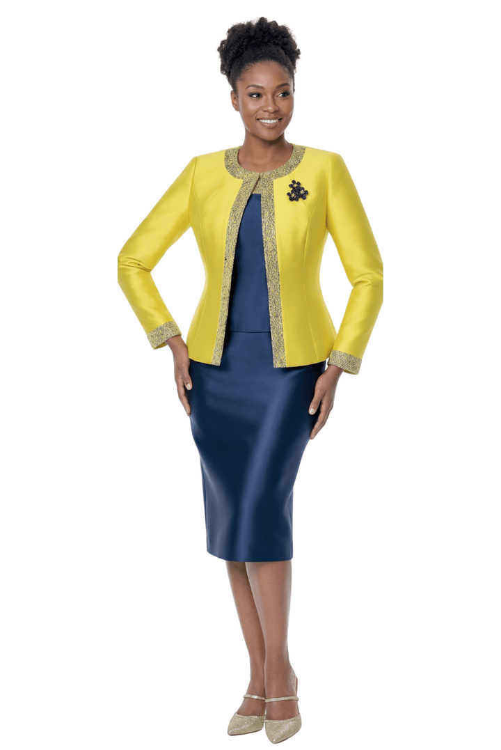 Contrast Satin Jacket Dress Set by Terramina - Especially Yours