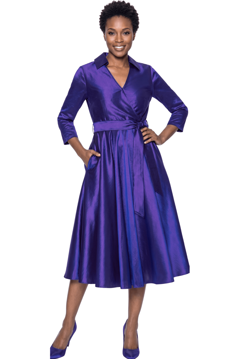 Satin Wrap Maxi Dress by Terramina - Especially Yours