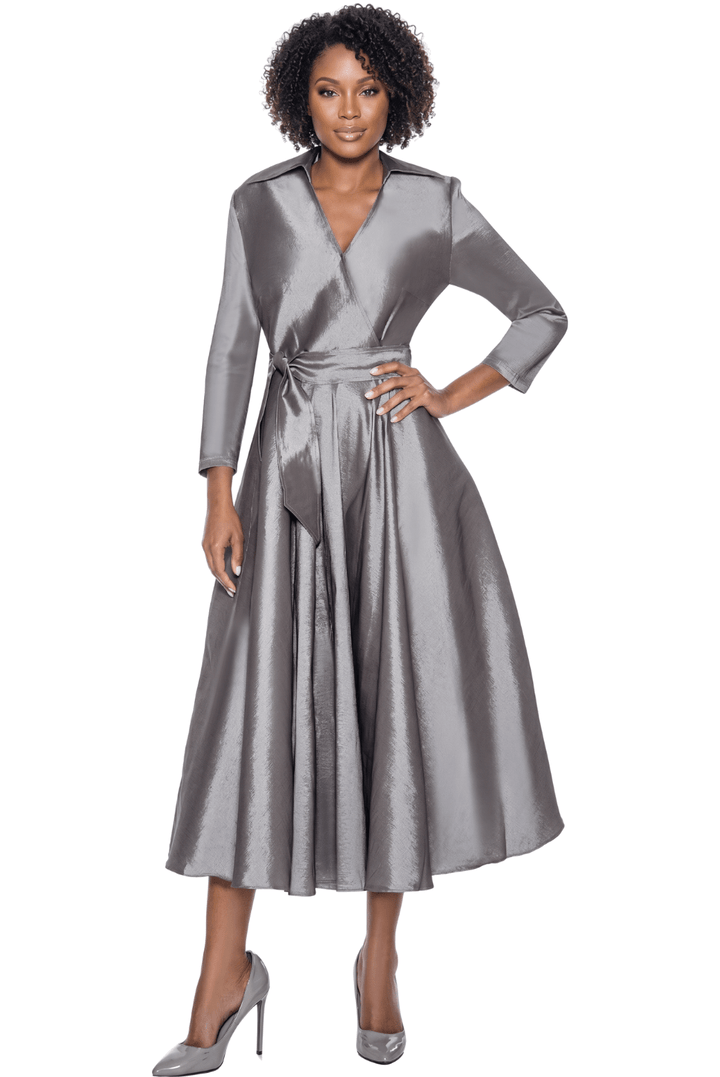 Satin Wrap Maxi Dress by Terramina - Especially Yours