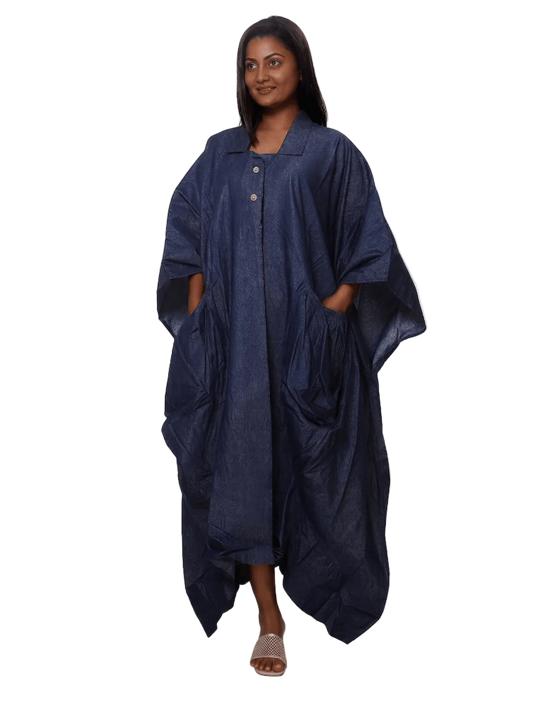 Collared Batwing Kaftan Gown - Especially Yours