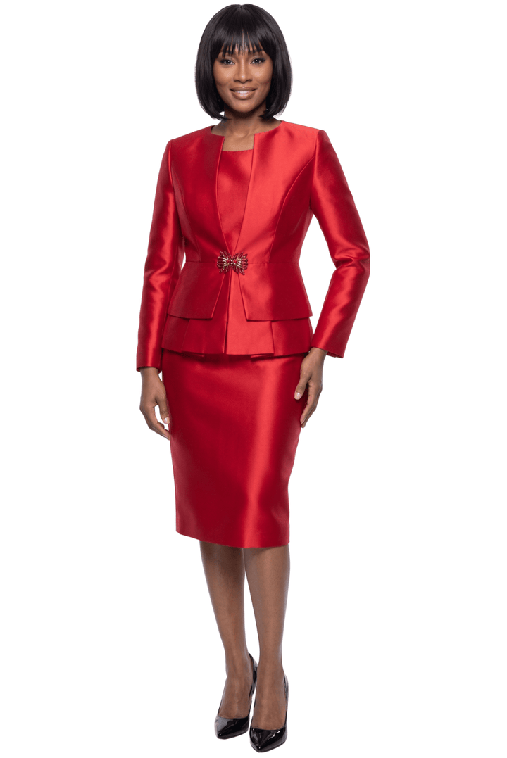 Satin Peplum Skirt Suit by Terramina - Especially Yours