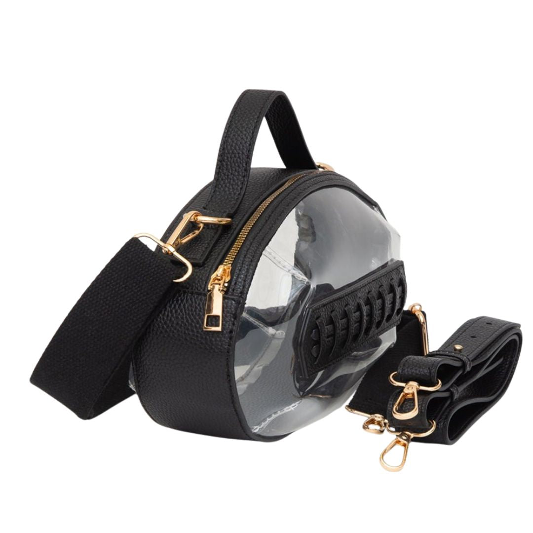 Football Shaped Transparent Crossbody Bag