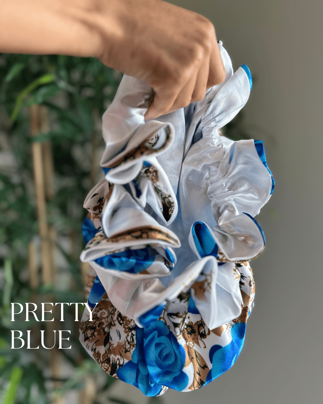 Pretty Blue All Satin Bonnet - Especially Yours