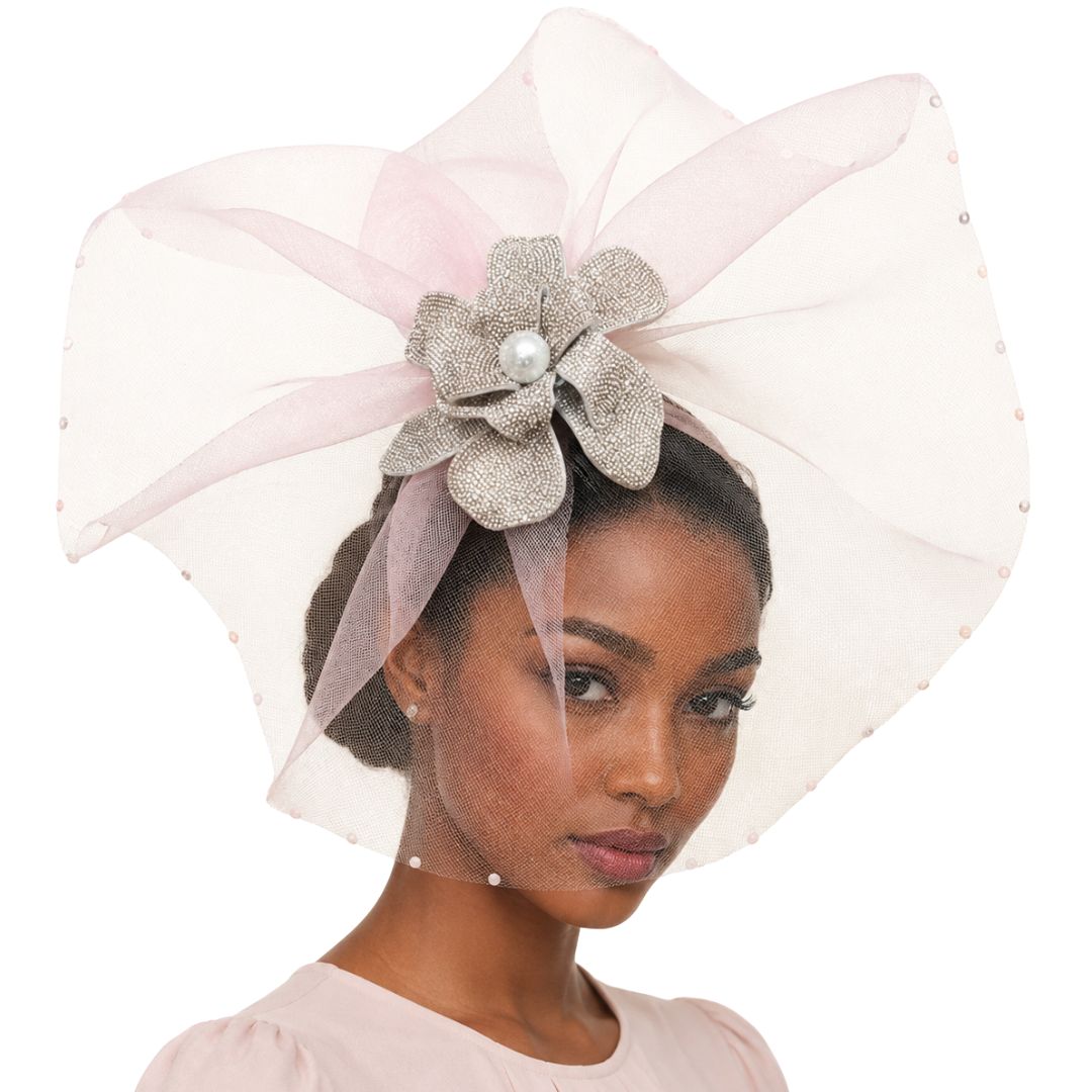 Deena Crystal Flower Illusion Pinwheel Fascinator - Whittall & Shon