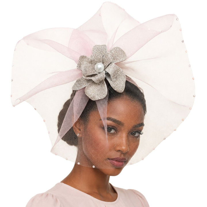 Deena Crystal Flower Illusion Pinwheel Fascinator - Whittall & Shon
