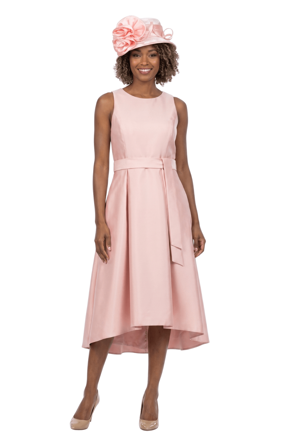 Sleeveless Full Flare Hi-Lo Drs w/ Styling Belt - Especially Yours