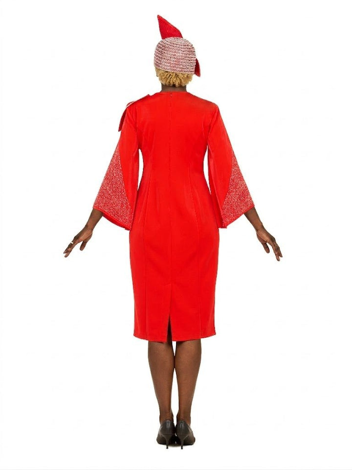 Stoned Bell Slv Shift Dress w/ Ovsz Bow - Especially Yours