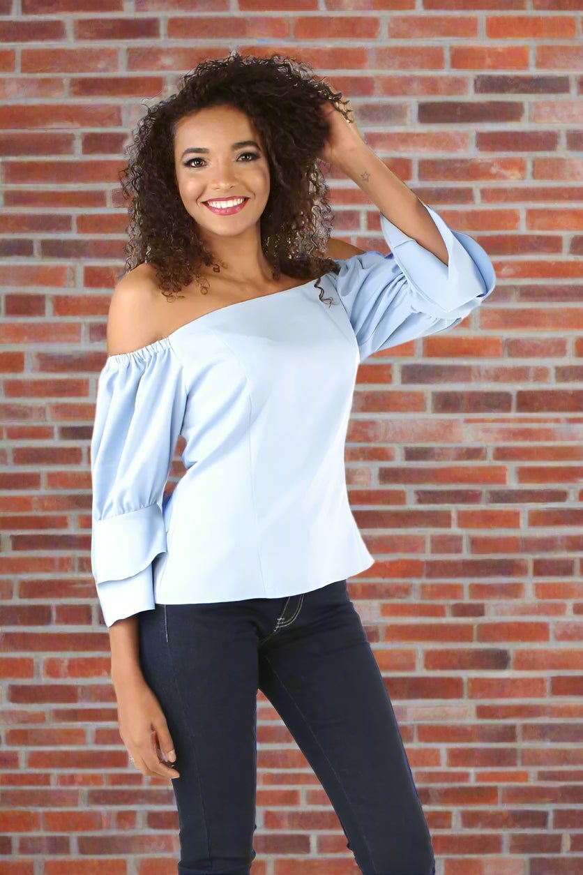 Ruffled Off the Shoulder Blouse - 81539 - Especially Yours