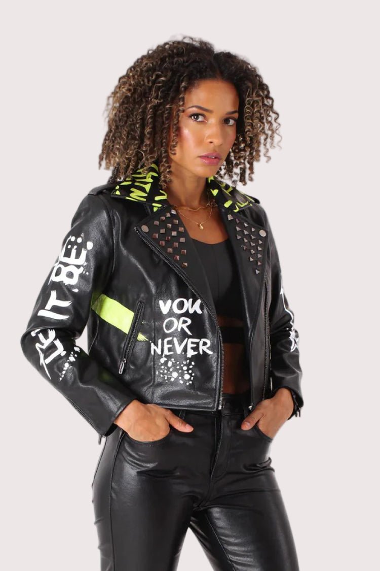 Empowered Soul Vegan Leather Moto Jacket - 81668 - Especially Yours