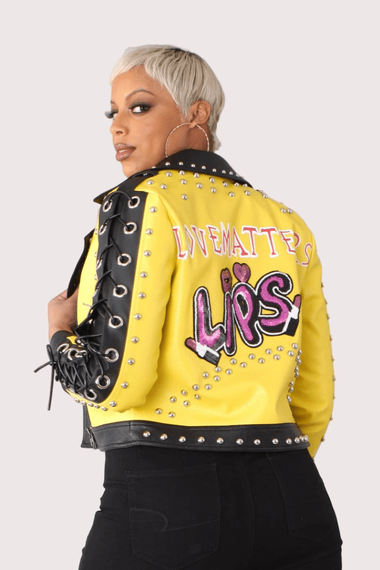Leather Graffiti Jacket - 81778 - Especially Yours
