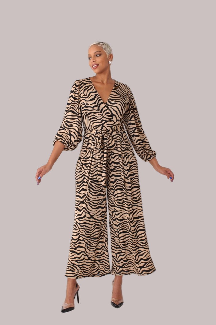 Wide - Leg Jumpsuit with Puff Sleeves - 81990 - Especially Yours