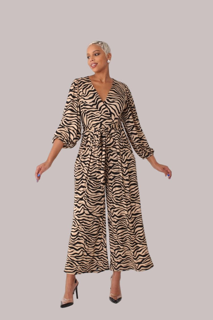 Wide - Leg Jumpsuit with Puff Sleeves - 81990 - Especially Yours