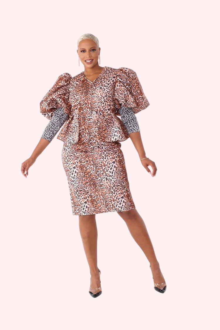 cheetah peplum dress Tyler Peplum Mini Dress in Leopard