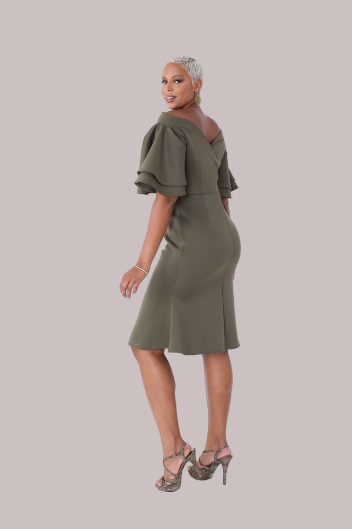 Tiered Bell - Sleeve Midi Dress - 82145 - Especially Yours