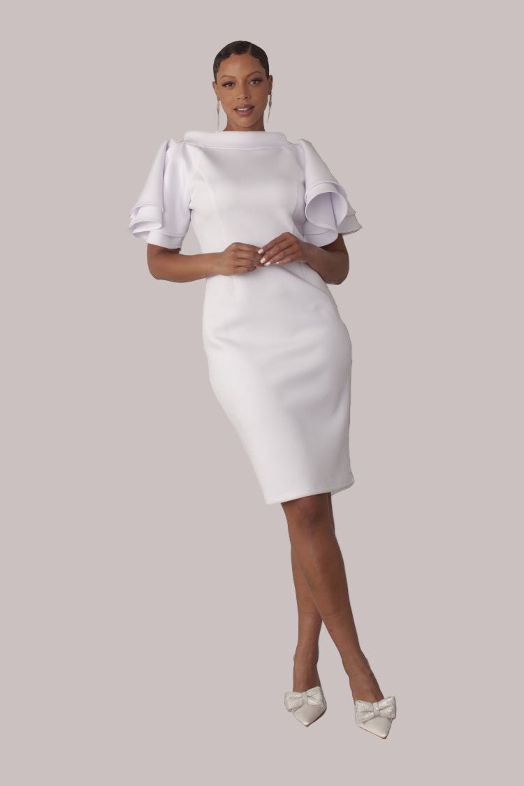 Tiered Bell - Sleeve Midi Dress - 82145 - Especially Yours