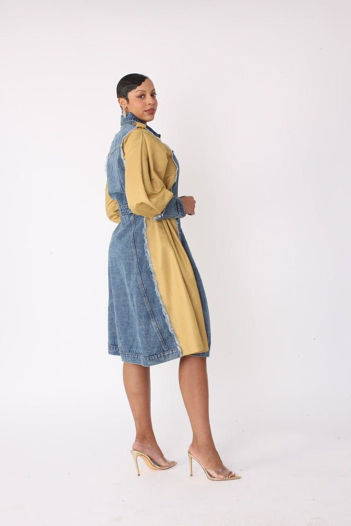 Two Tone Denim Dress - 82397 - Especially Yours