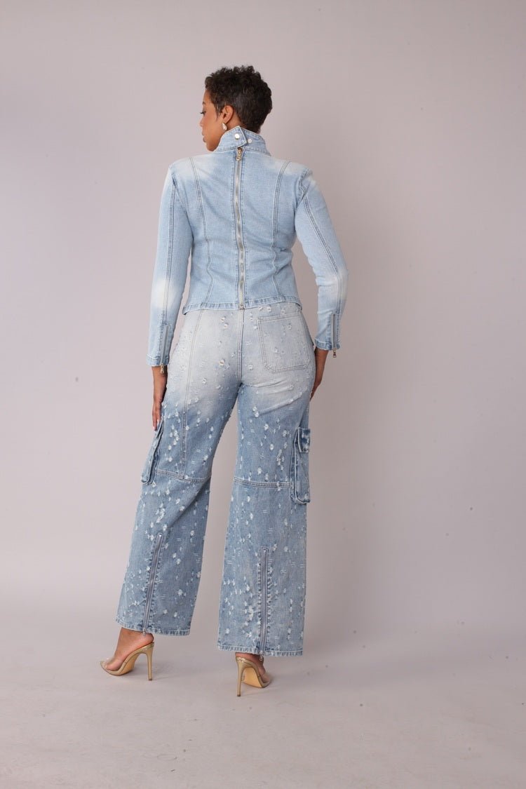 Bow Detail Denim Top - 82417 - Especially Yours