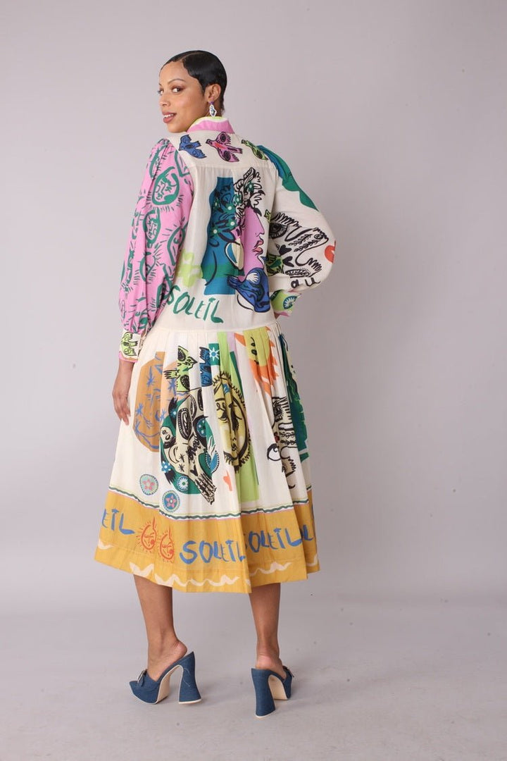 Artistic Print Shirt Dress - 82425 - Especially Yours