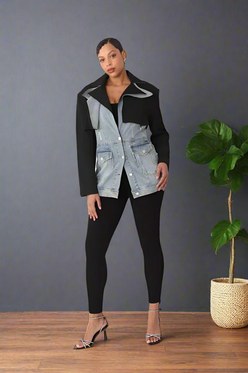 Hybrid Blazer Denim Jacket – Style 82429 | Women’s Chic Jacket - Especially Yours