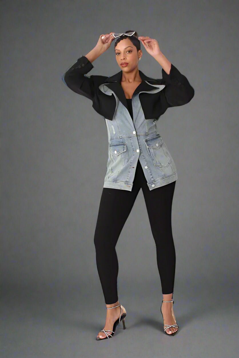 Hybrid Blazer Denim Jacket – Style 82429 | Women’s Chic Jacket - Especially Yours