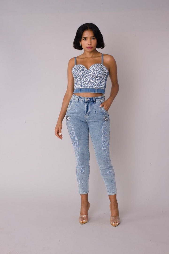 Embroidered Capri Denim - 82459 - Especially Yours