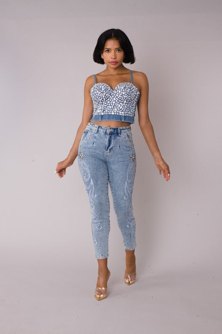 Embroidered Capri Denim - 82459 - Especially Yours