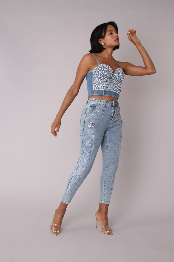 Embroidered Capri Denim - 82459 - Especially Yours