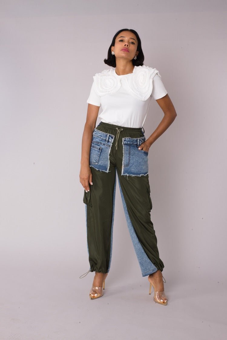 Denim Hybrid Cargo Joggers - 82656 - Especially Yours