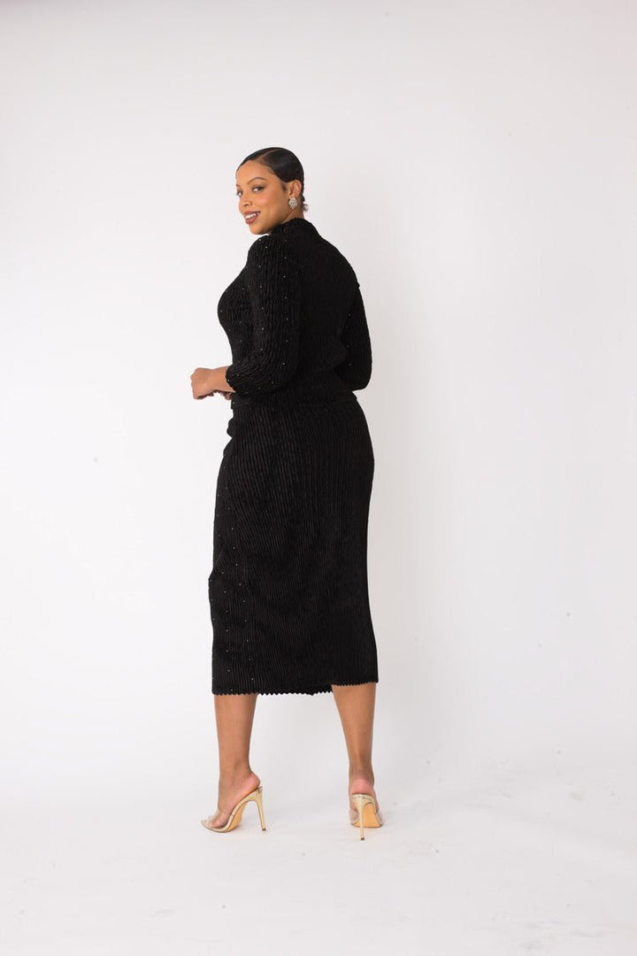 Velvet Midi Skirt Set | 82767 - Especially Yours