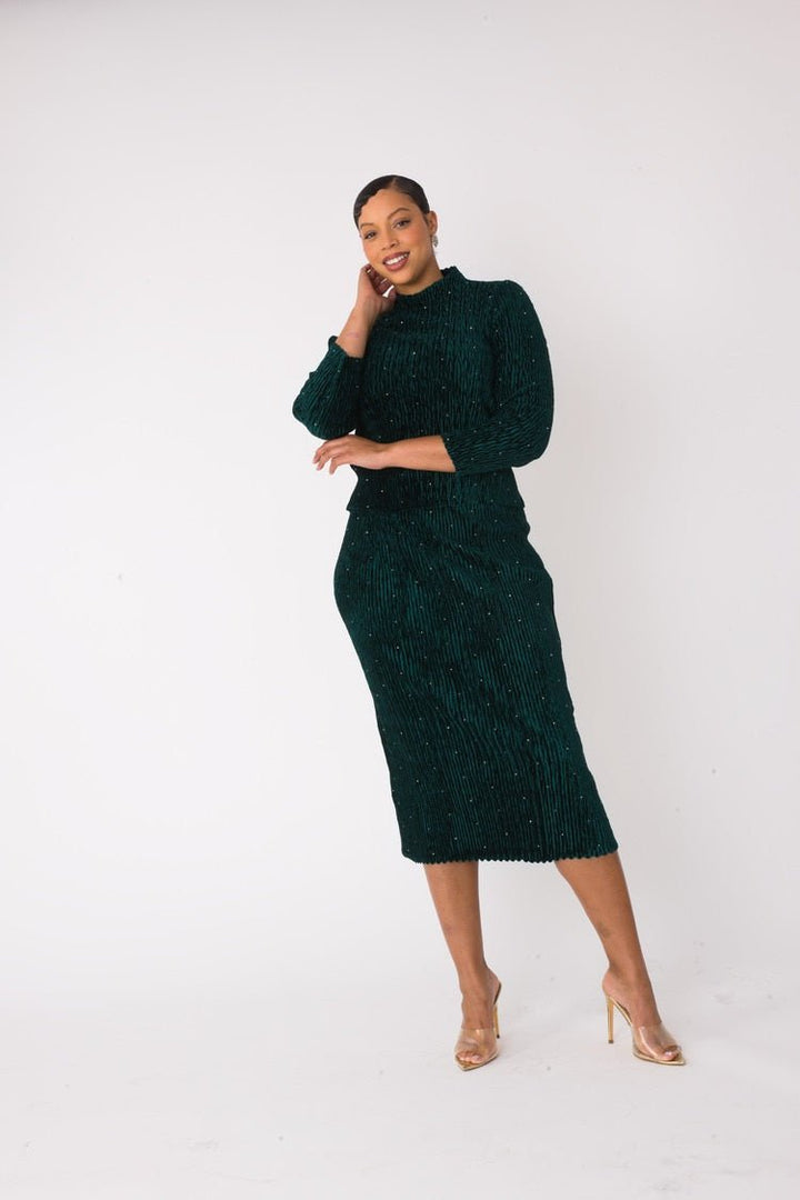Velvet Midi Skirt Set | 82767 - Especially Yours