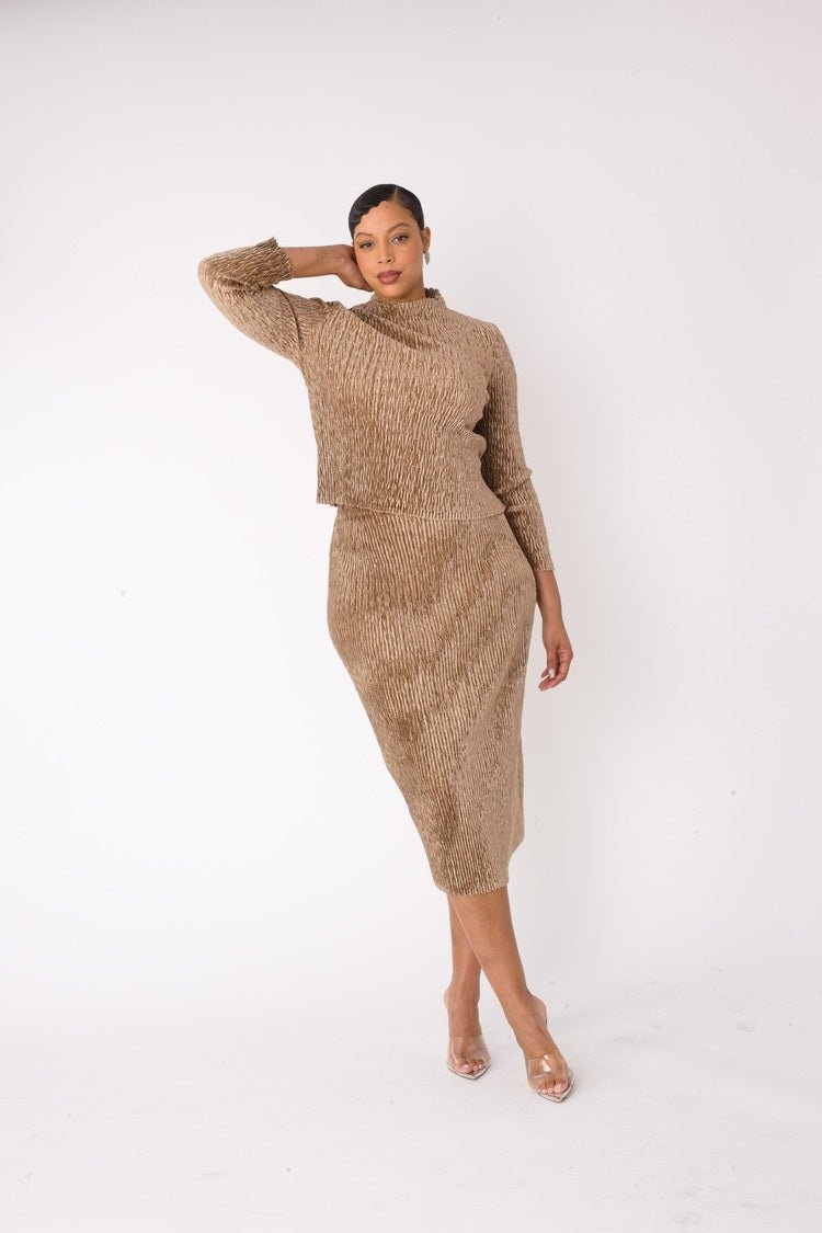 Velvet Midi Skirt Set | 82767 - Especially Yours