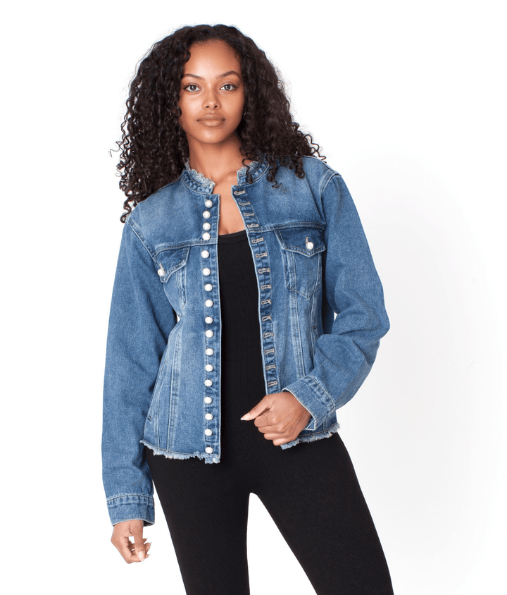 Pearl Button Denim Jacket - 83040 - Especially Yours
