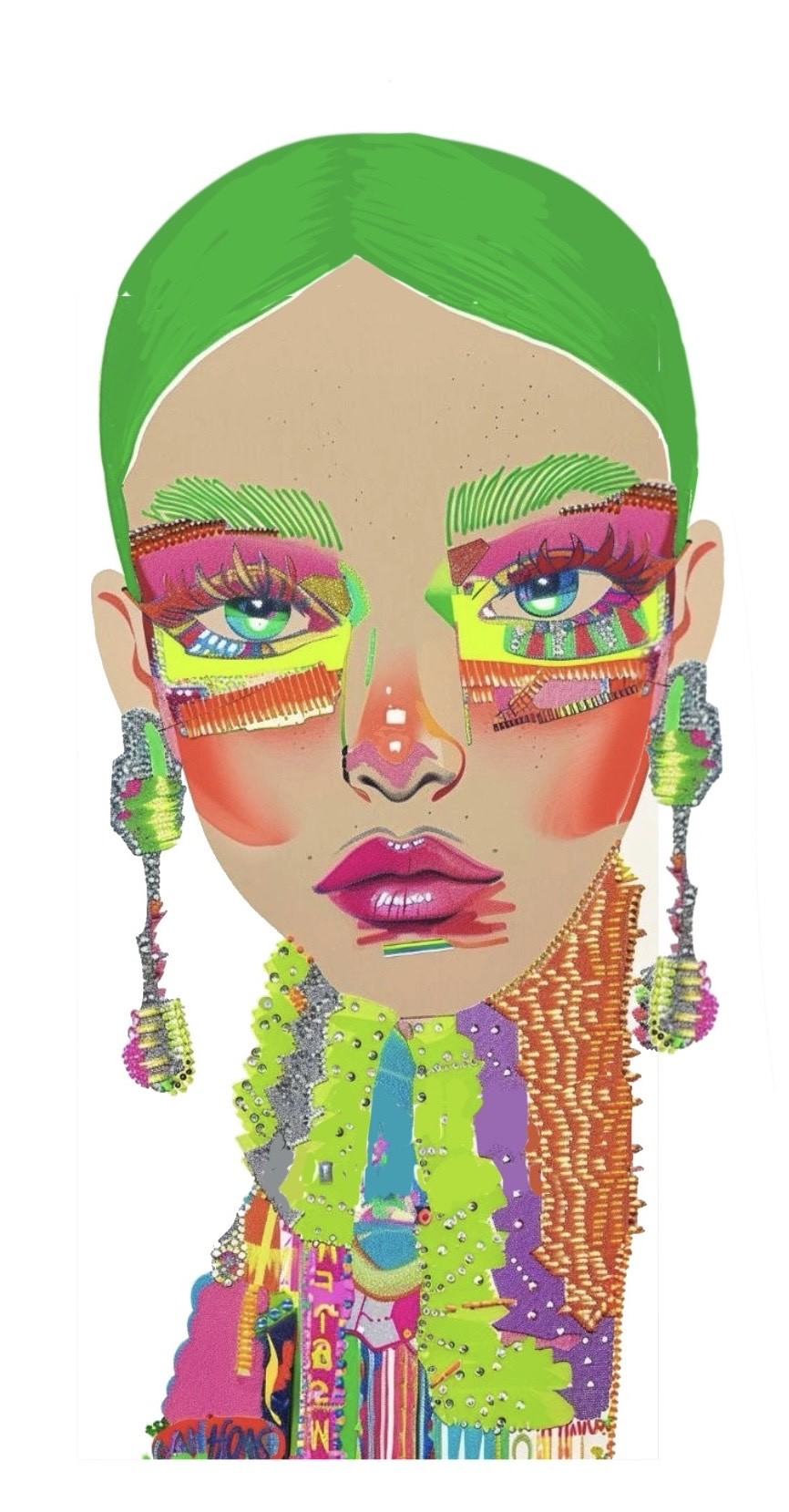 Electric Portrait Rhinestone Tee - 83064 - Especially Yours