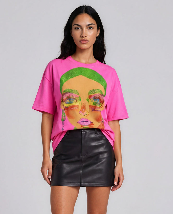 Electric Portrait Rhinestone Tee - 83064 - Especially Yours