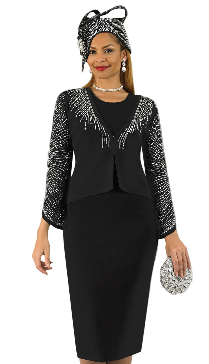 Rhinestone 3 - Piece Burst Knit Suit Lily & Taylor - Especially Yours