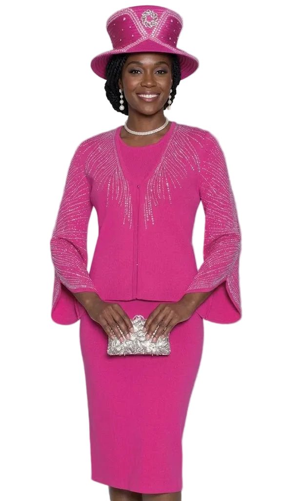 Rhinestone 3 - Piece Burst Knit Suit Lily & Taylor - Especially Yours