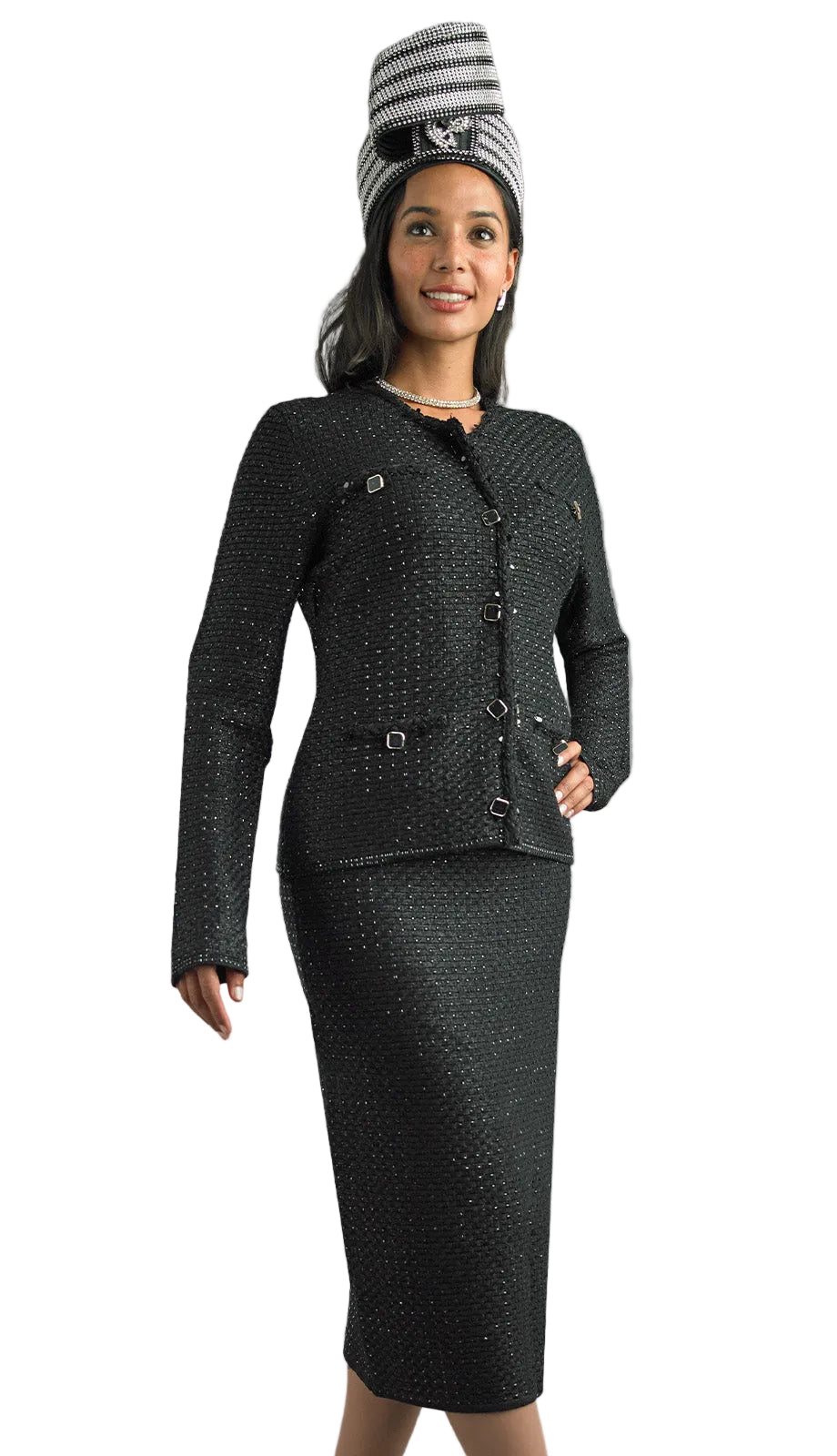 The Lilian Bouclé Ensemble: Sapphire Sophistication by Lily & Taylor - Especially Yours