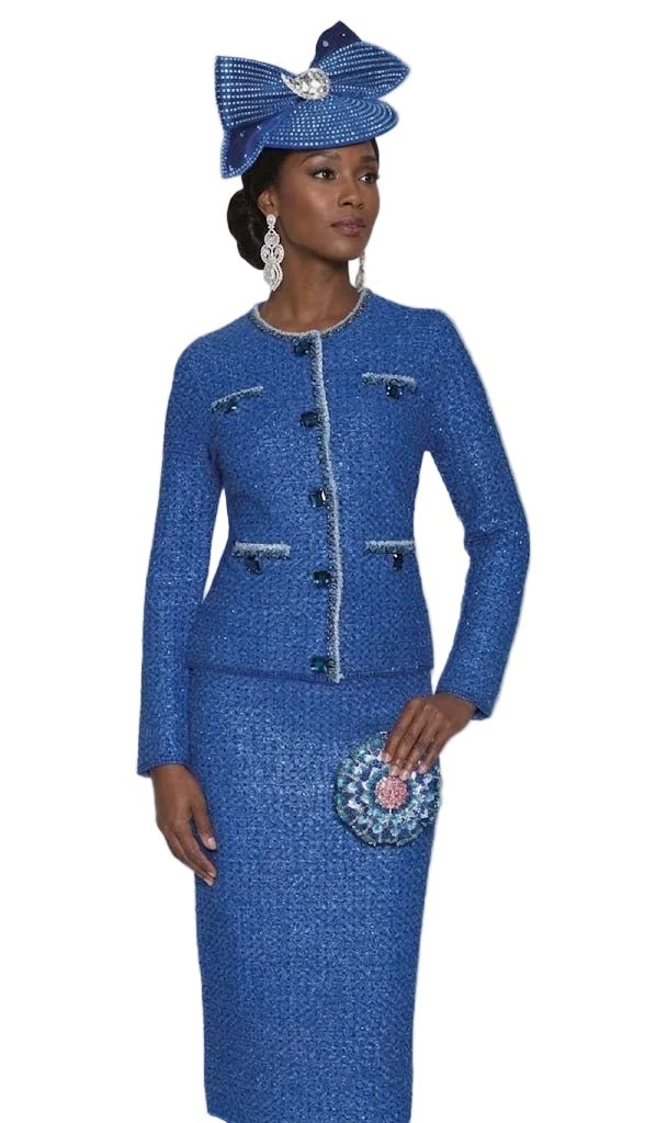 The Lilian Bouclé Ensemble: Sapphire Sophistication by Lily & Taylor - Especially Yours