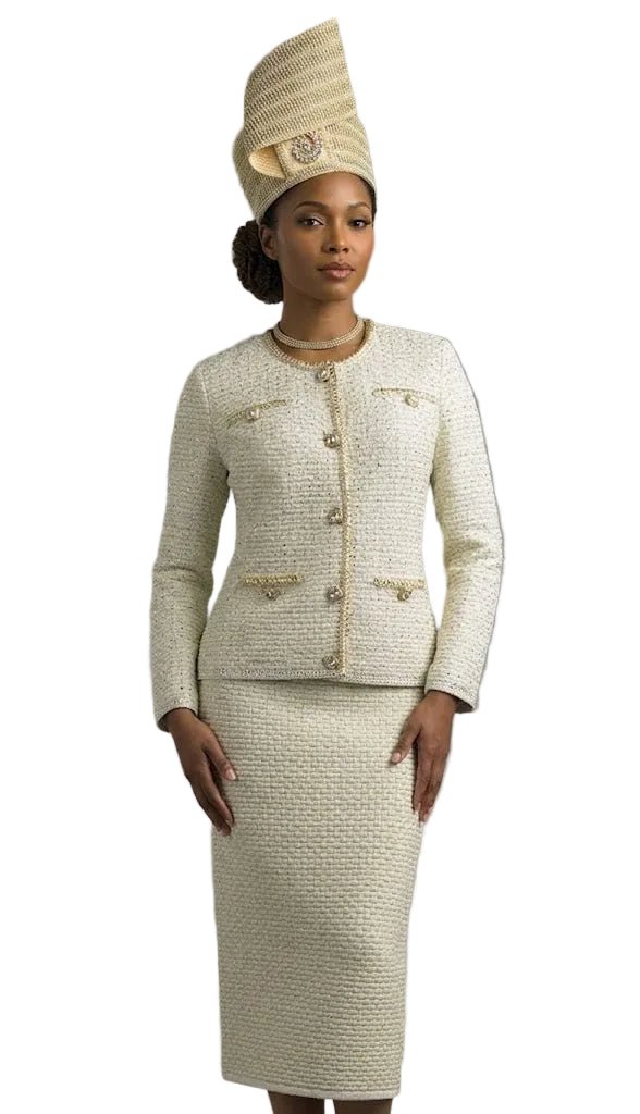 The Lilian Bouclé Ensemble: Sapphire Sophistication by Lily & Taylor - Especially Yours