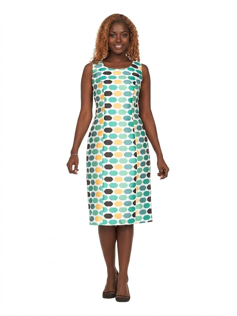 Dot Print 2pc Bell Sleeve Sheer Jkt Dress Set - Especially Yours